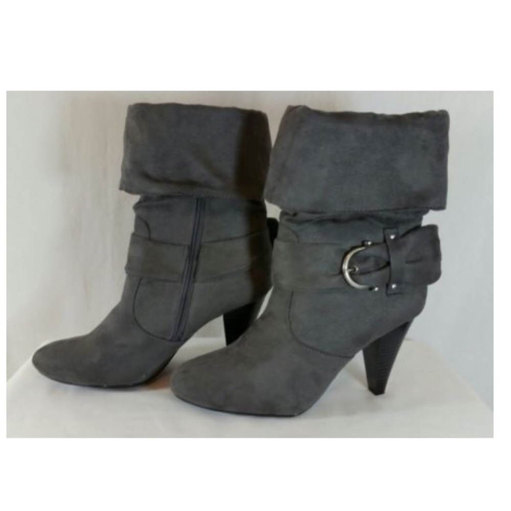 Apt 9 Grey Mid-Calf/Fold Down Heeled Boots