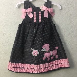 Polka dot corduroy dress
