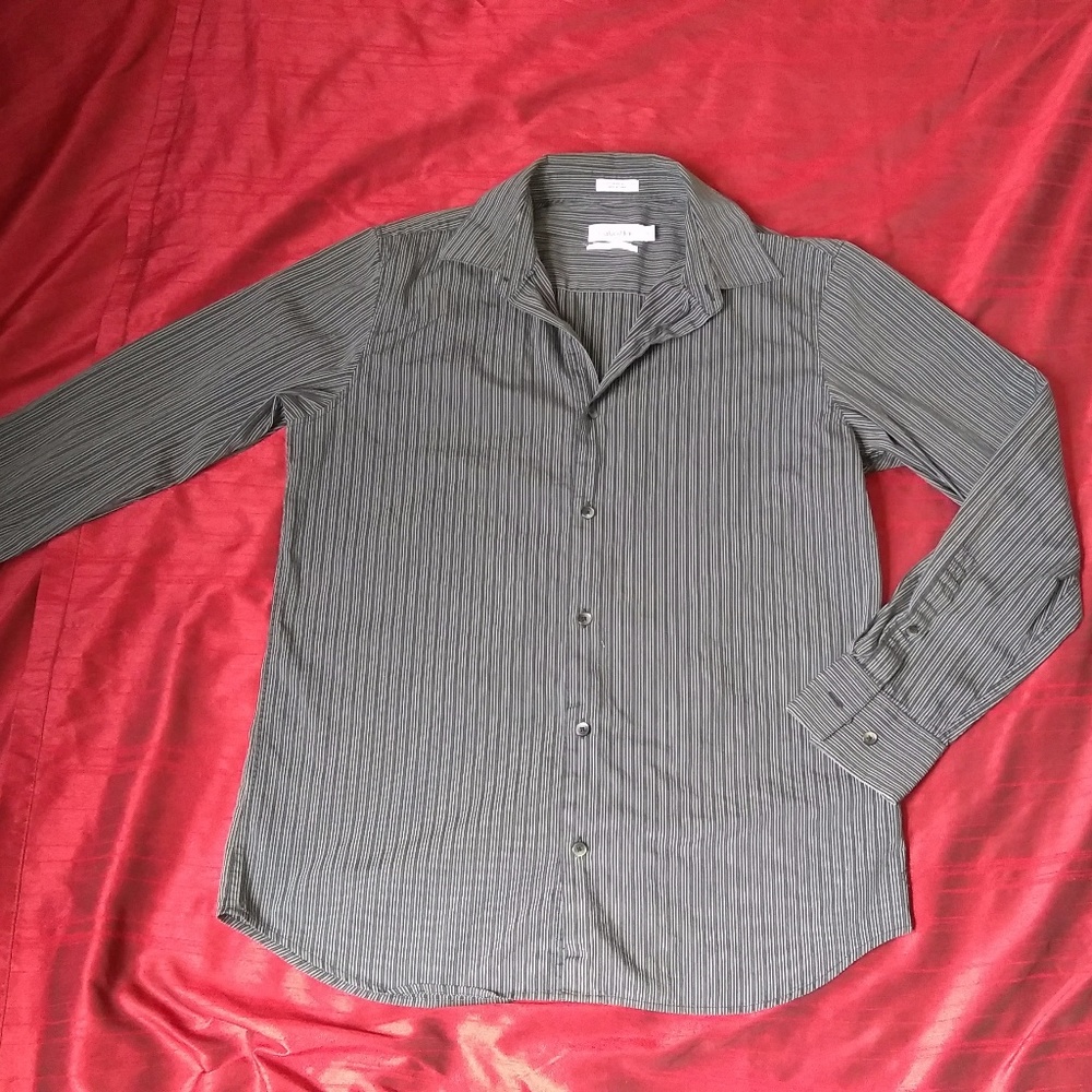 😺 Men's Calvin Klein Grey/Black Striped Shirt