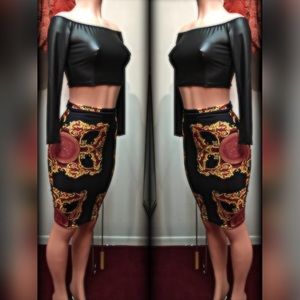 Buddha print spandex skirt Buddha print spandex skirt