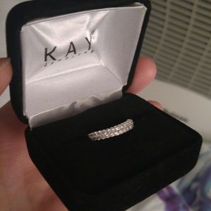 Wedding band and engagement ring