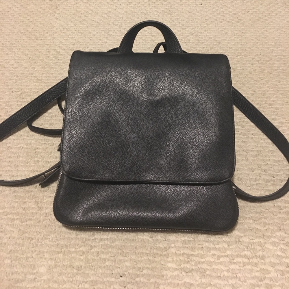 Classic simple black backpack