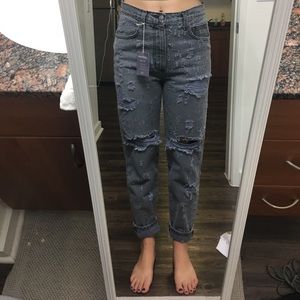 Carmar distressed Gray jeans