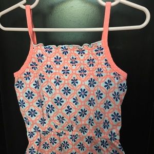 Orange and blue romper