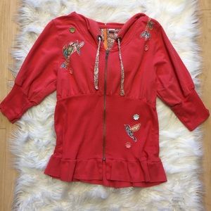 Anthropologie Saturday Sunday Bird Appliqué Hoodie Anthropologie Saturday Sunday Bird Appliqué Hoodie