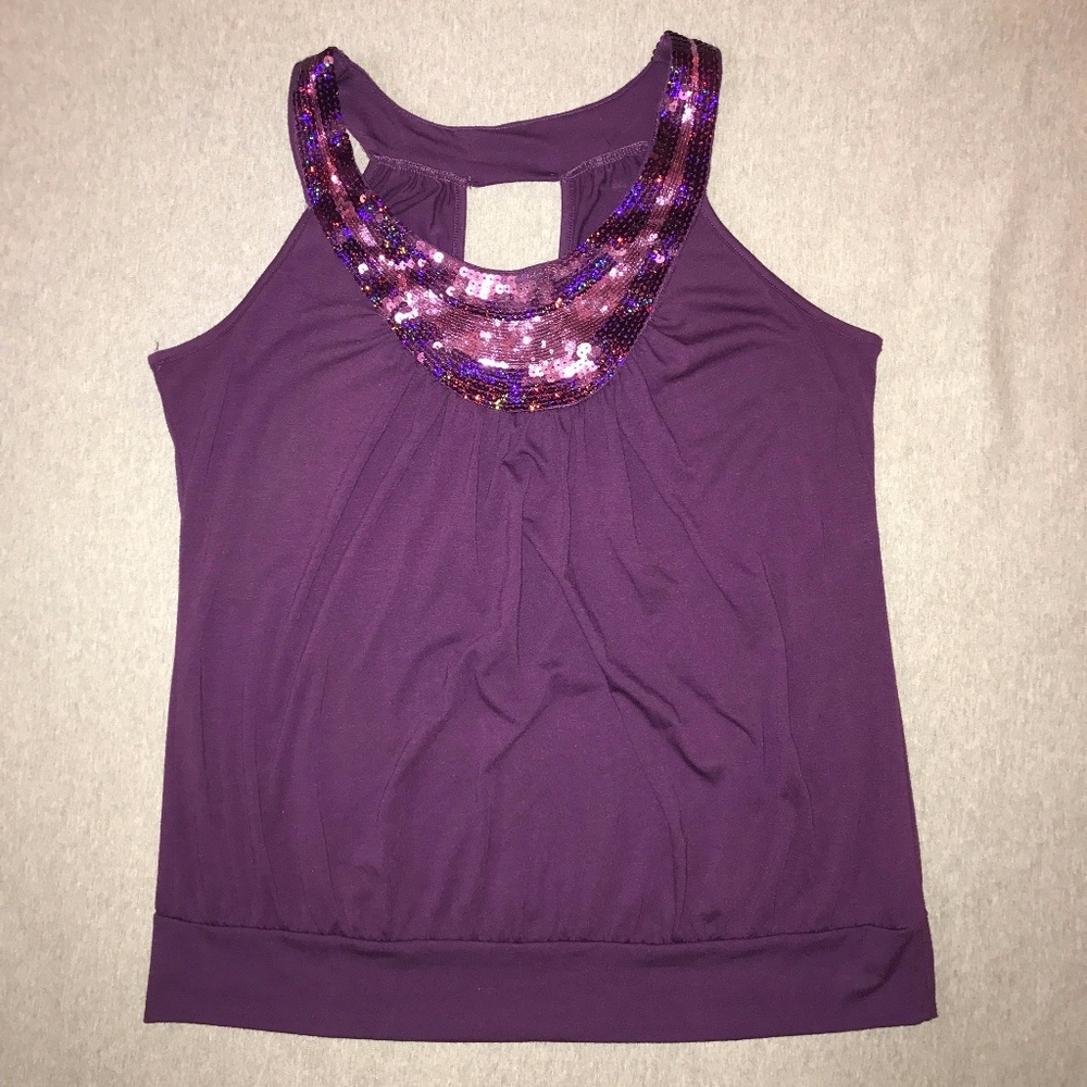 Purple Glittery Party Top