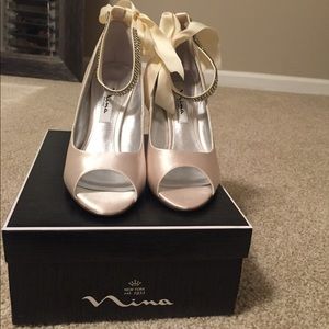 Nina bridal wedges- perfect condition