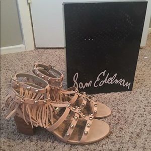 Sam Edelman Pink Studded Fringe Sandals Sam Edelman Pink Studded Fringe Sandals