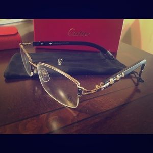 Black & Silver wood frame Glasses