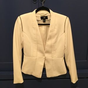 White blazer with culver trim