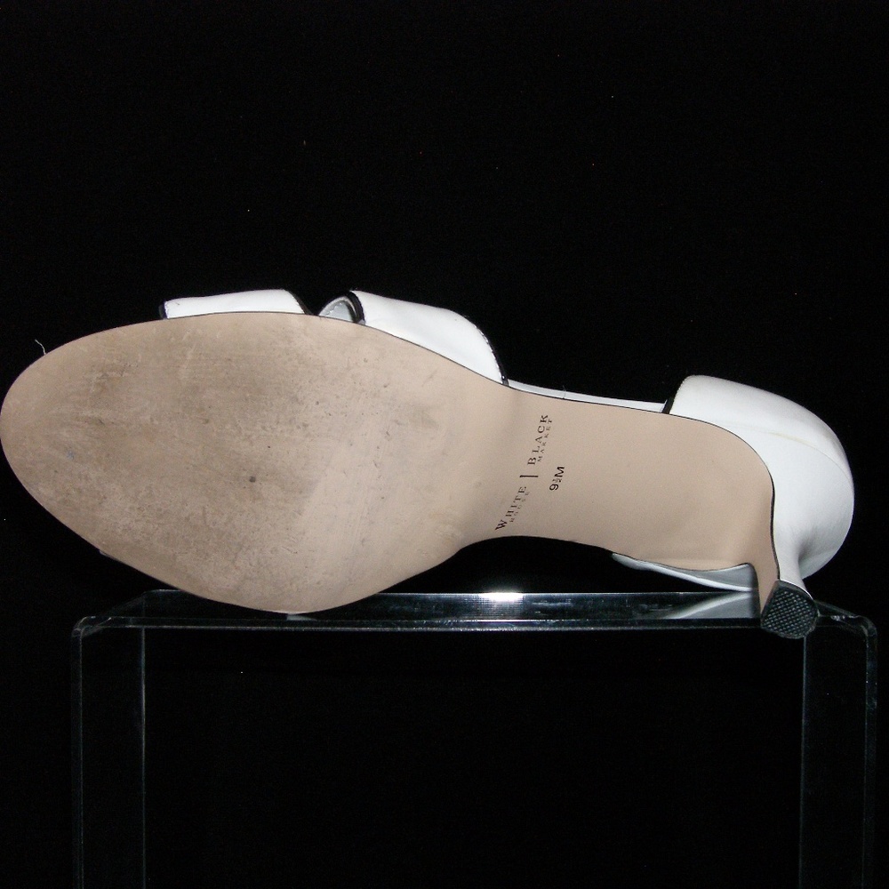 White House Black Market open toe white heels 9.5M - Picture 4 of 8