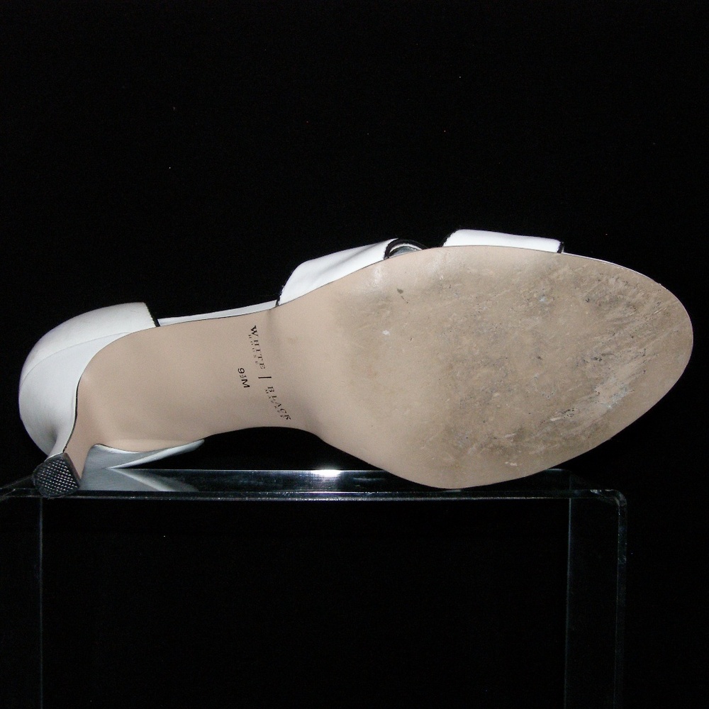 White House Black Market open toe white heels 9.5M - Picture 2 of 8