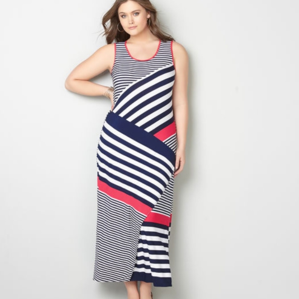NWT Striped Maxi Dress
