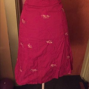 Soulmate fuchsia embroidered skirt nwt Soulmate fuchsia embroidered skirt nwt