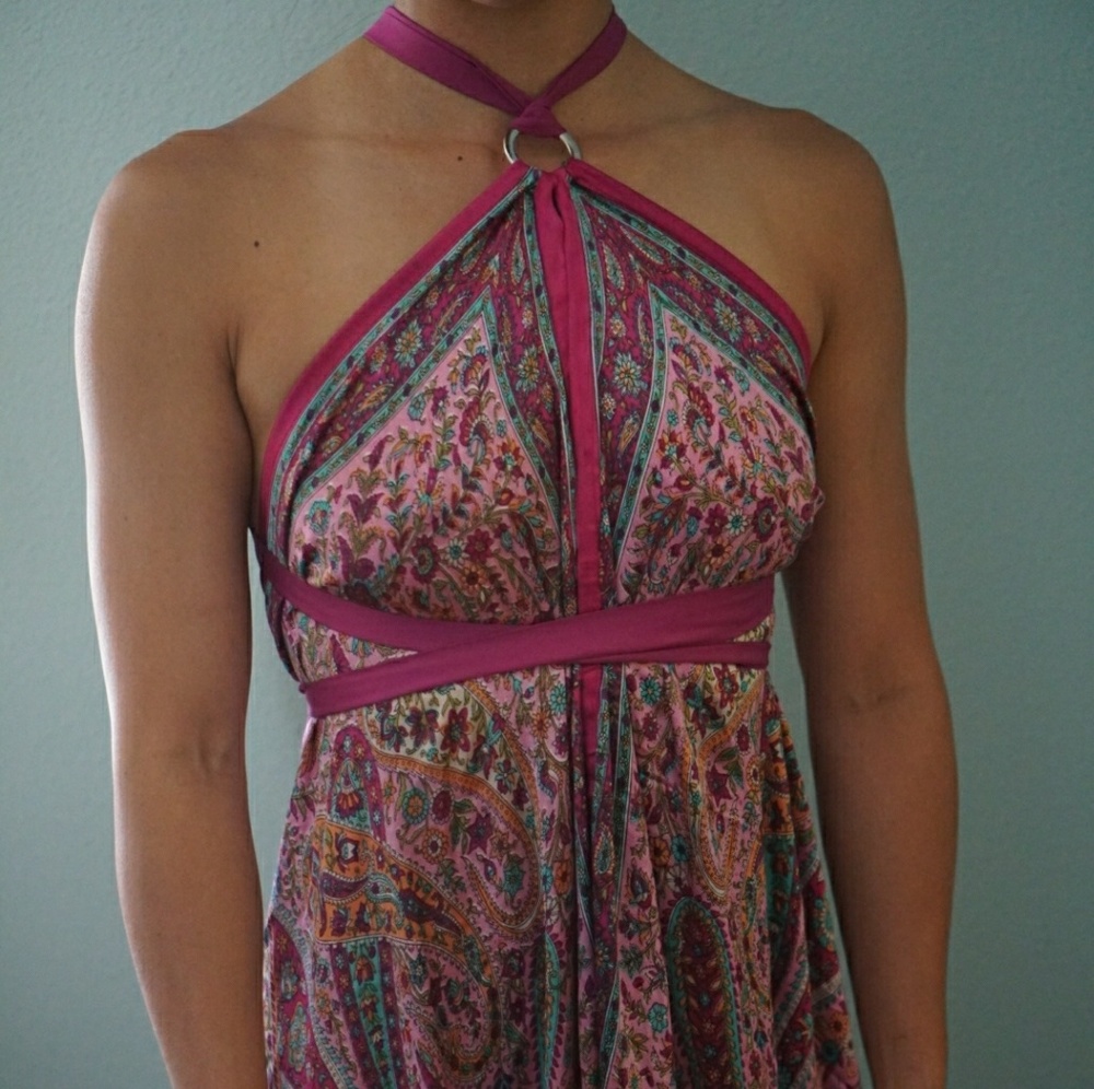 Silk Paisley Dress