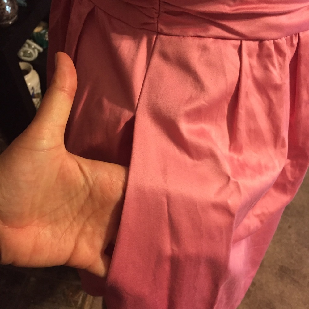 David's bridal pink strapless bridesmaid dress 8 - Picture 7 of 8