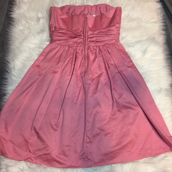 David's bridal pink strapless bridesmaid dress 8 - Picture 6 of 8