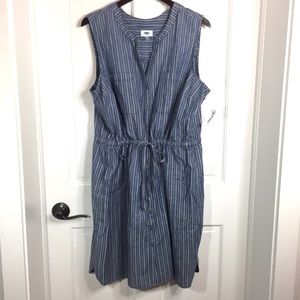 NWT Old Navy chambray striped shirtdress XXL NWT Old Navy chambray striped shirtdress XXL