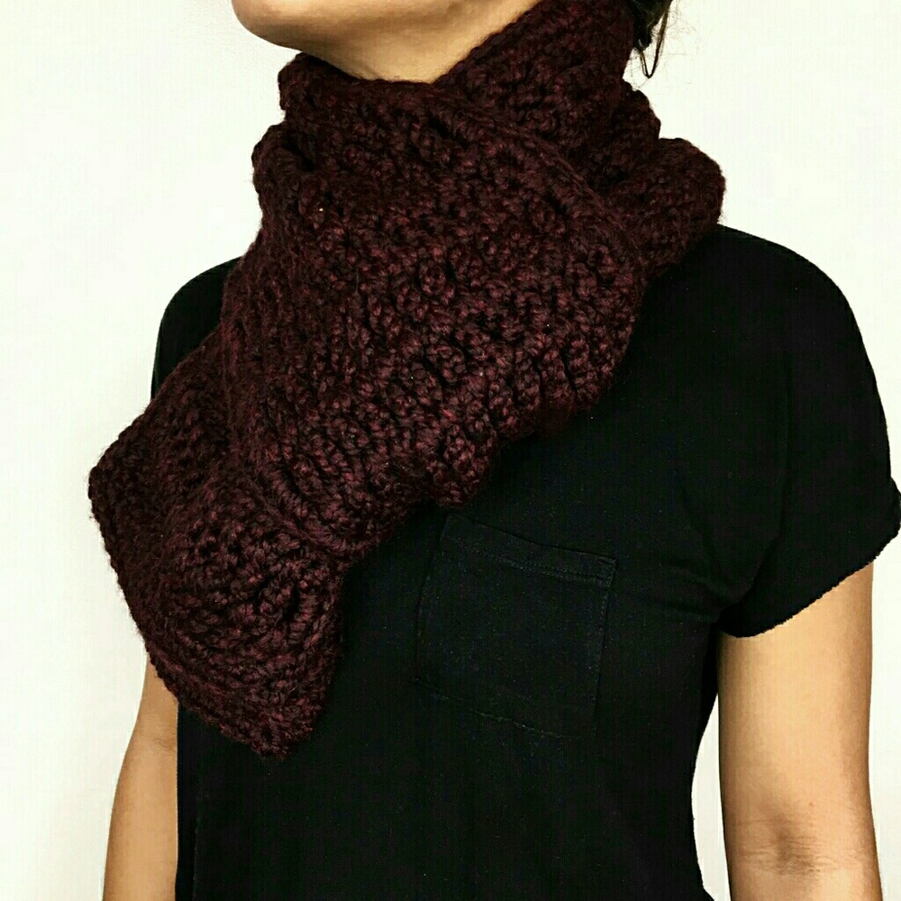 Handmade Maroon Scarf