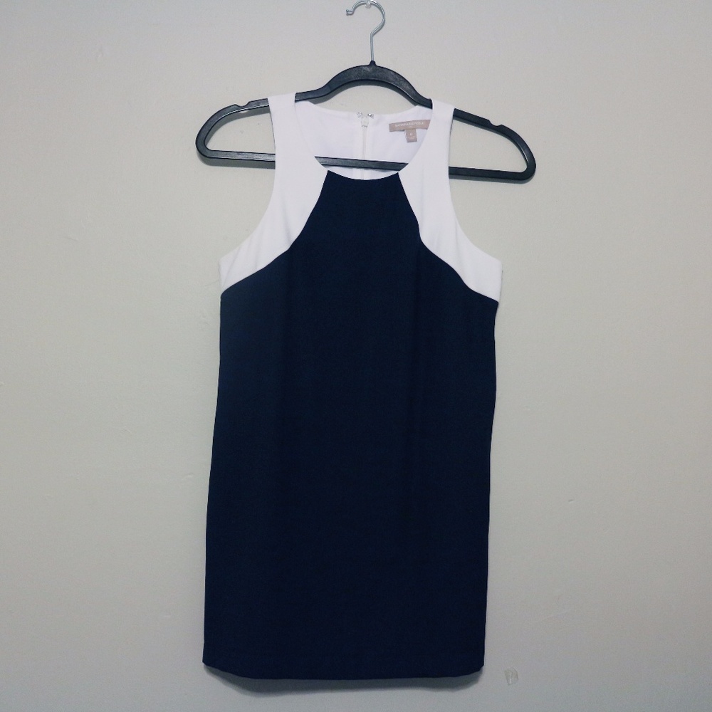 Navy and White Shift Dress
