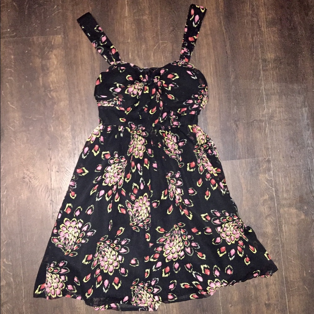 Candies - Black dress with pink and yellow