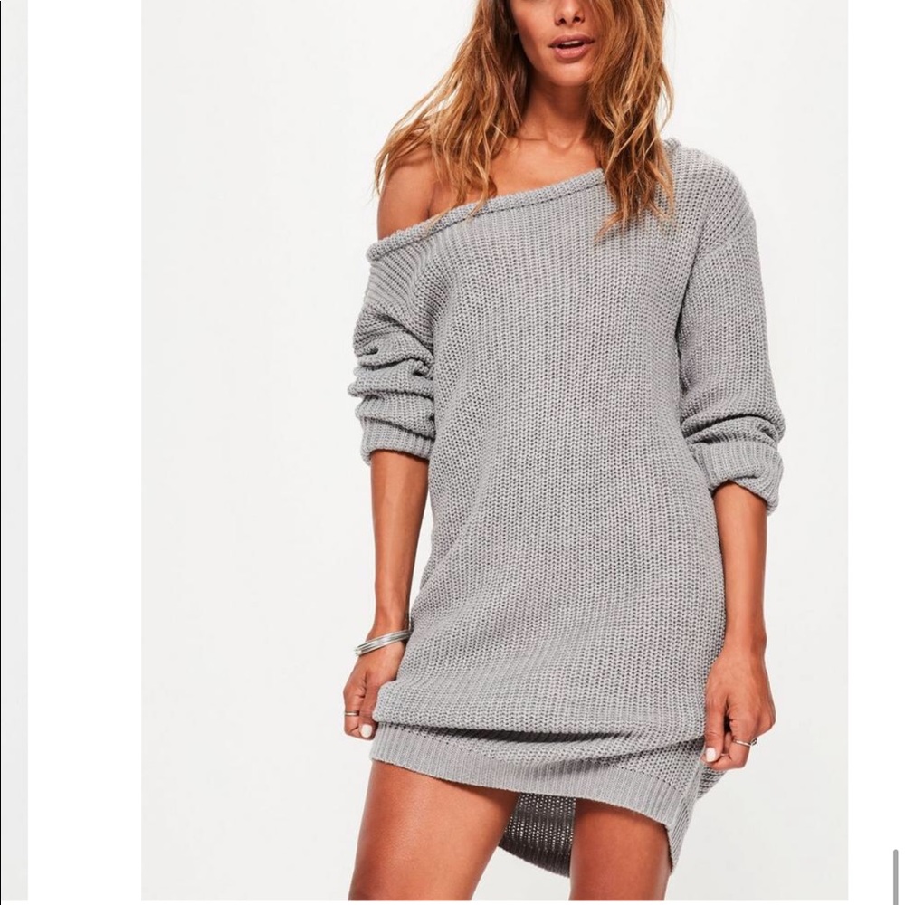 Gray MISSGUIDED Sweaterdress NEW WITH TAGS