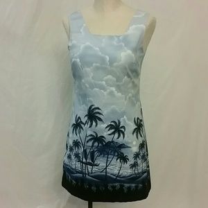 Hawaiian island tank top cotton dress S