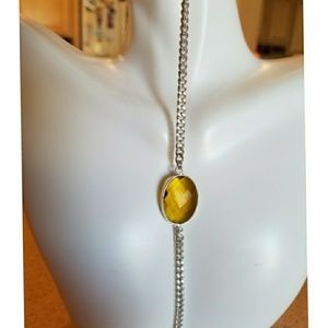 Genuine 7ct faceted Citrine Bracelet size 8.5"