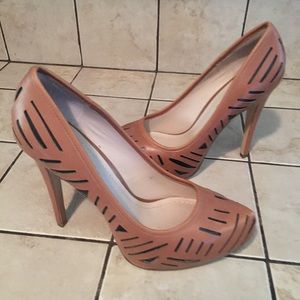 BCBGeneration Prague Open Toe Leather Heel