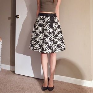 Tibi 3D Floral A line bow tie skirt Tibi 3D Floral A line bow tie skirt