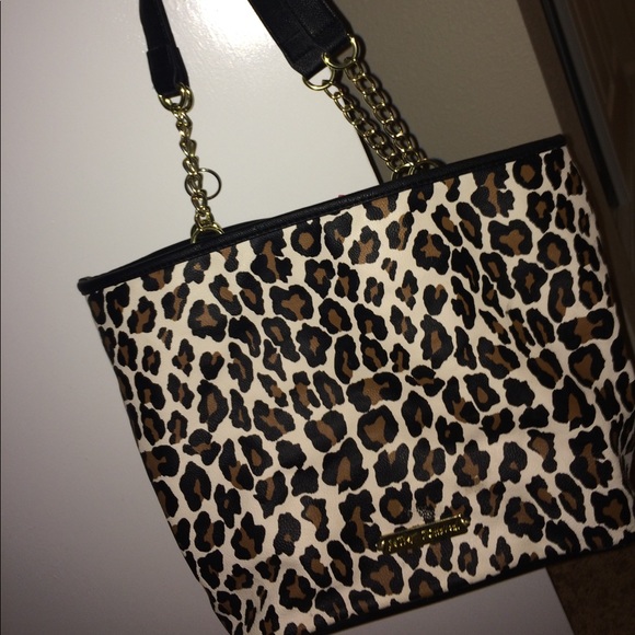 Betsey johnson tote cheetah print with pink bow - Picture 4 of 4