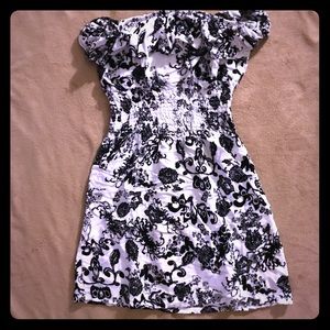 Strapless floral dress/tunic