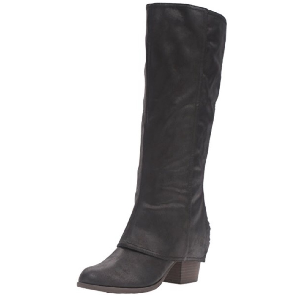 Black Braided Woven Cuffed Western Boot - Picture 3 of 5