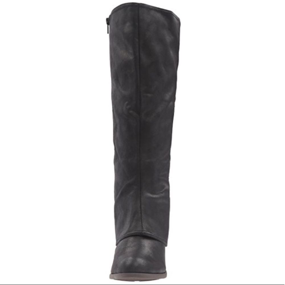 Black Braided Woven Cuffed Western Boot - Picture 4 of 5