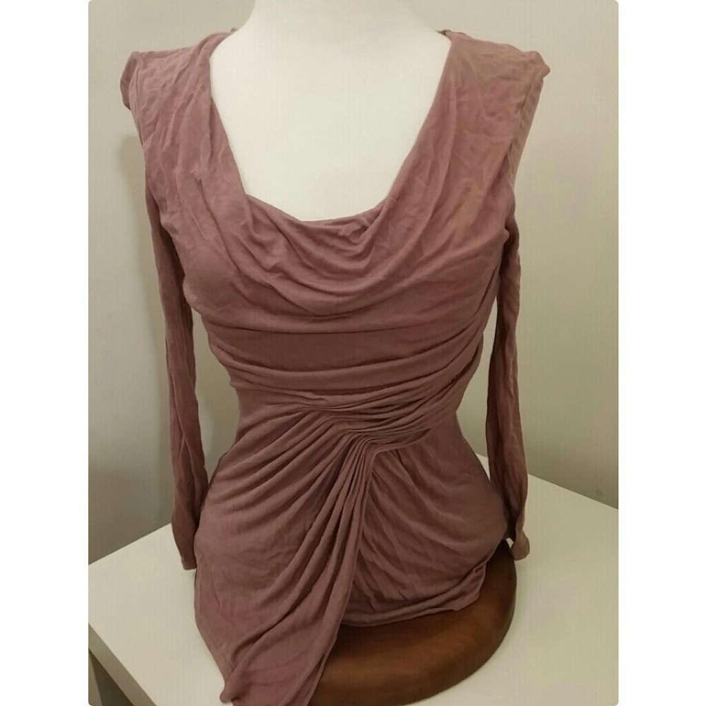 Bordeaux drape top