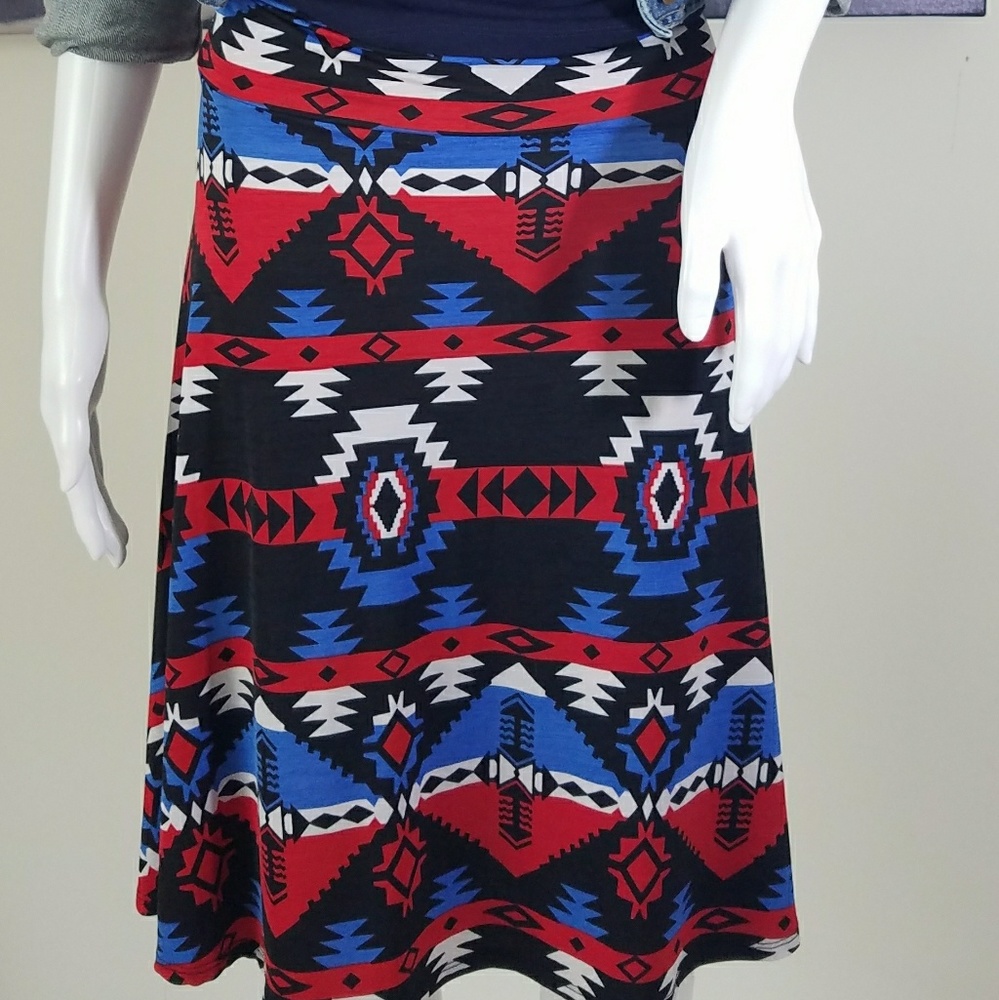 LuLa Roe Azure aztec tribal size XS skirt.