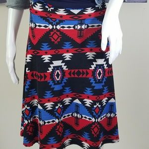 LuLa Roe Azure aztec tribal size XS skirt.