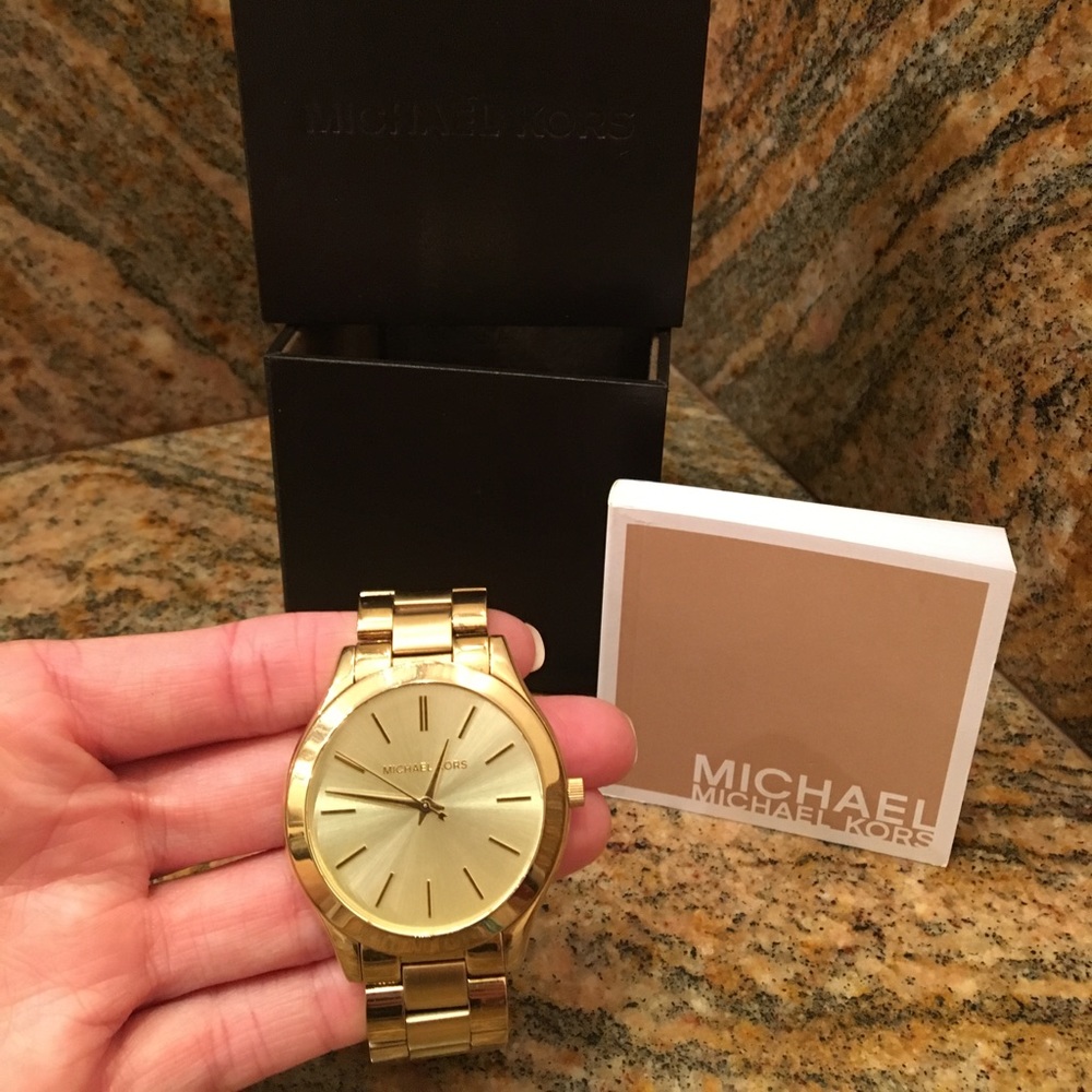 Gold tone Michael Kors watch
