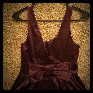 Satin fit and flare dress with bow Satin fit and flare dress with bow