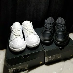 BOTH AIR JORDAN 1 LOW SIZE 10 $140