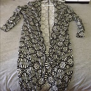 Longline geo cardigan/cover up