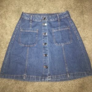 High Waisted Jean Mini Skirt High Waisted Jean Mini Skirt
