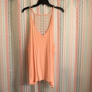 NWOT Old Navy Pale Melon Crochet Back Tank - XXL NWOT Old Navy Pale Melon Crochet Back Tank - XXL