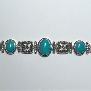 Bali Turquoise Sterling Silver Togle Bracelet