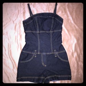Denim romper/overalls