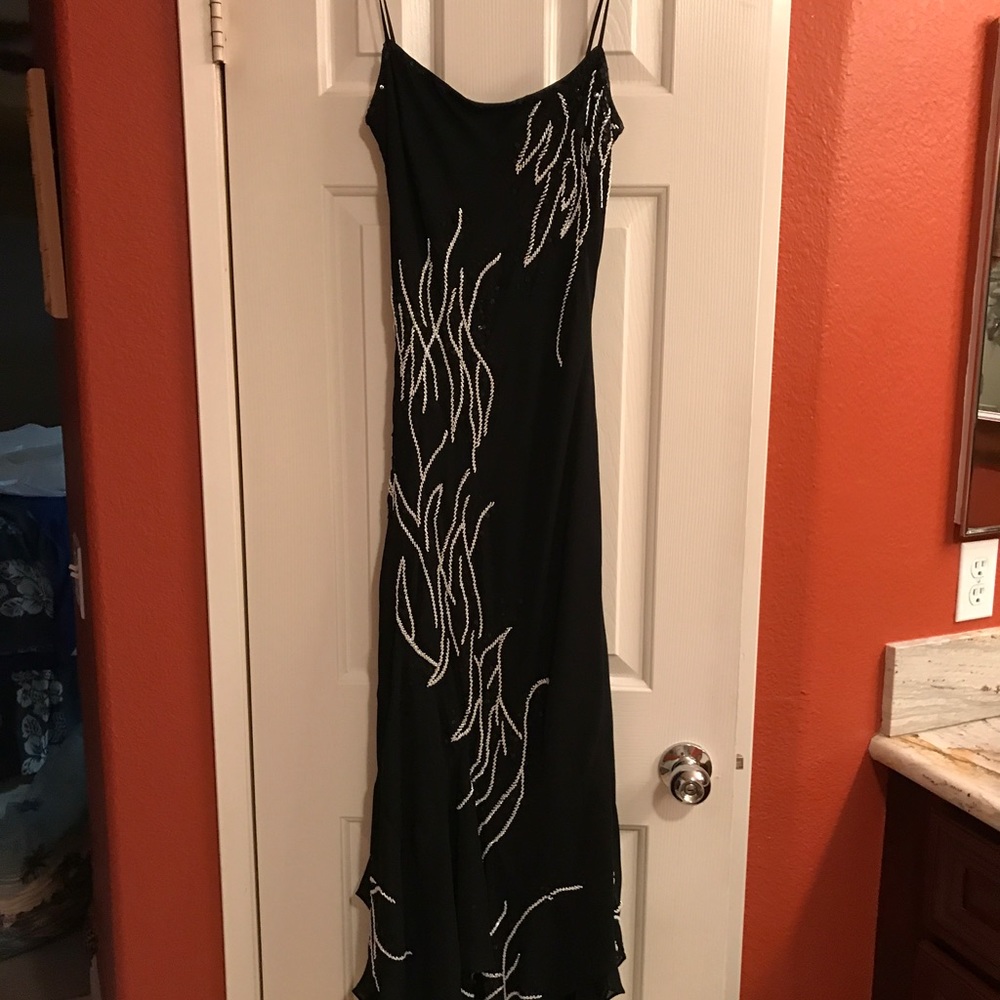 Georgiou black beaded/sequin formal party dress