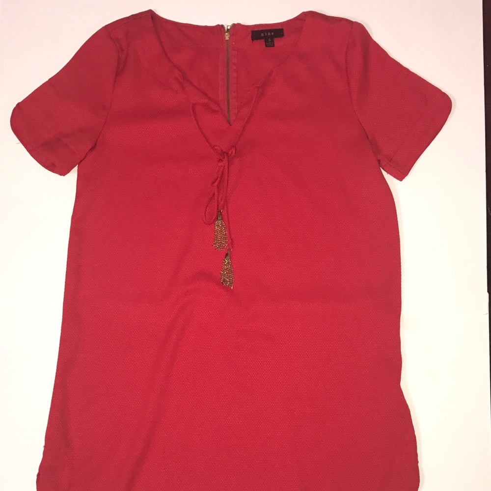MINE Red Tassel Dress