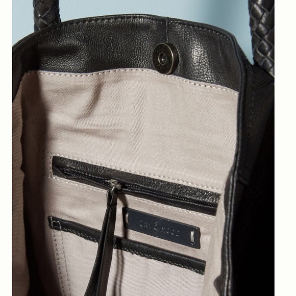 Anthropologie Black leather tote - Picture 4 of 8