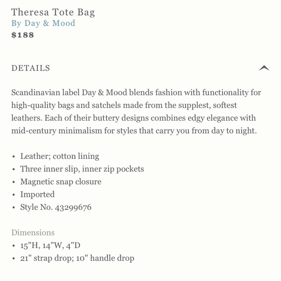 Anthropologie Black leather tote - Picture 5 of 8