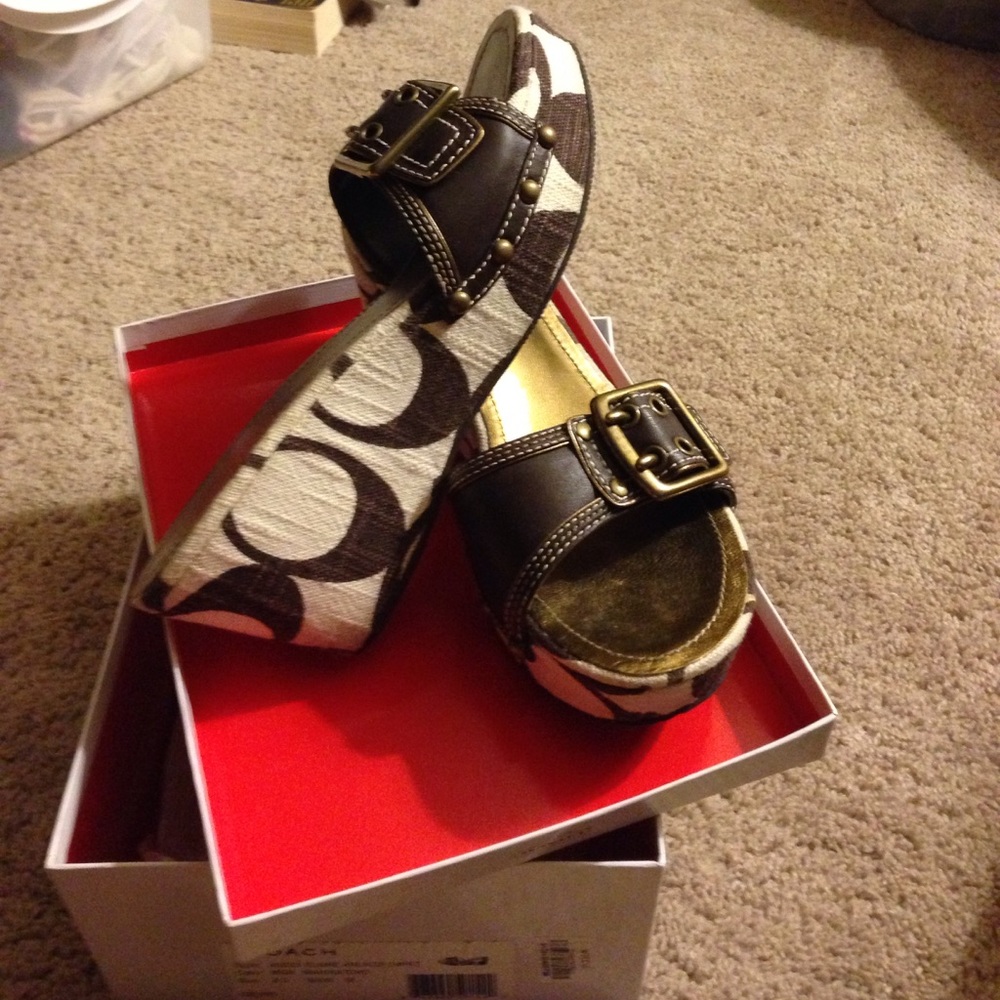 Coach Elaine Wedge Heels